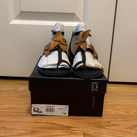 Naturalizer Black and Brown Sandals - Picture 1 of 4